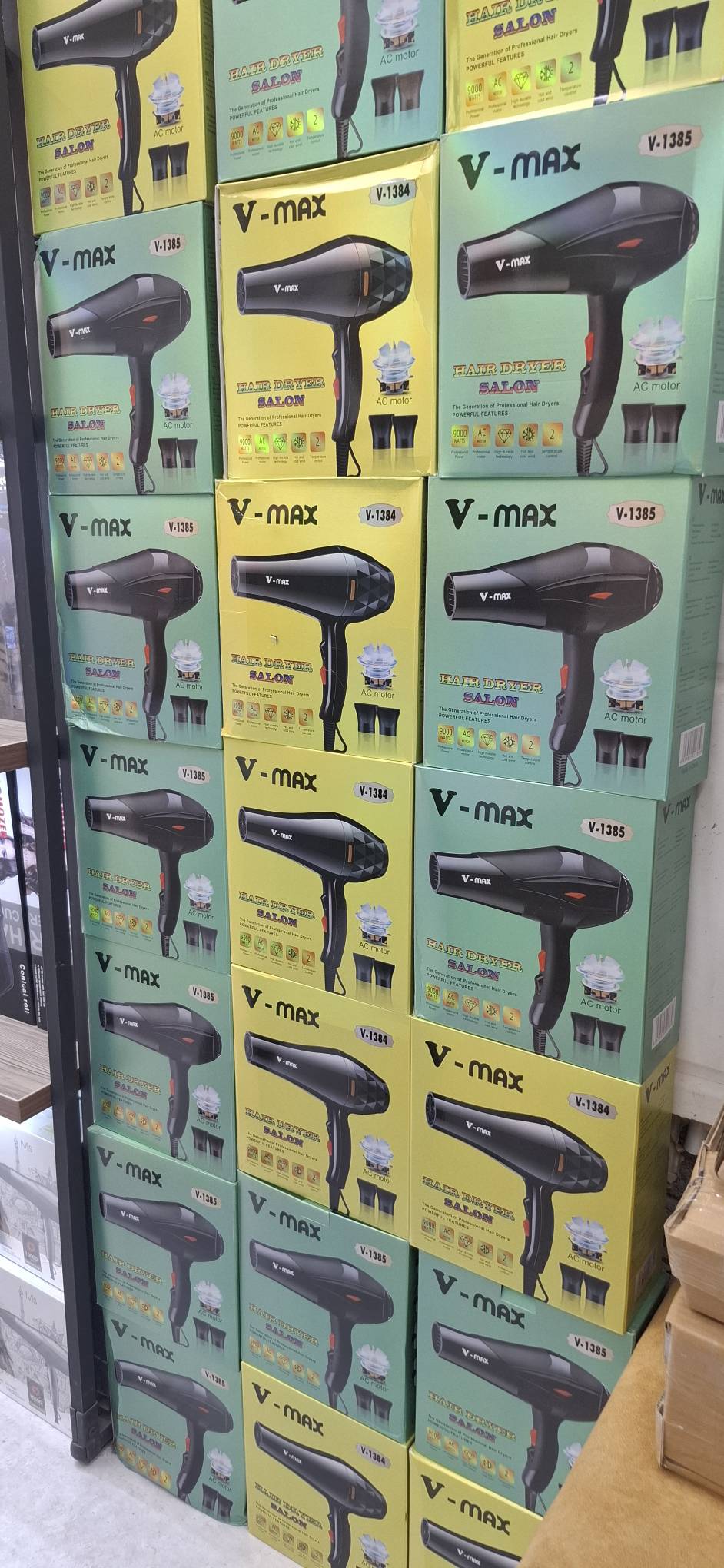 سشوار V-max مدل V-1385 | سشوار سالنی موتور AC